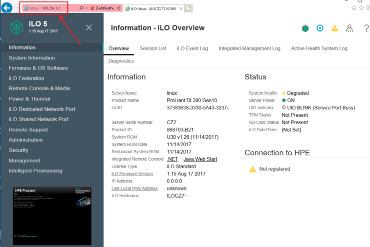 HPE iLO Service port – How to use it? – d8taDude